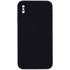 Silicone Case Square Full Camera Protective (AA) NOLOGO для Apple iPhone X / XS (5.8")  Черный / Black - 00000072151_27