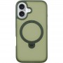 TPU+PC чехол Metal Buttons with MagSafe Colorful HQ Ring для Apple iPhone 16 (6.1