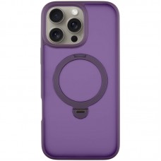 TPU+PC чехол Metal Buttons with MagSafe Colorful HQ Ring для Apple iPhone 16 Pro (6.3")  Purple - 00000072988_6