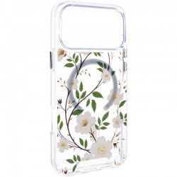 TPU+PC чохол Clear Garden with MagSafe для Apple iPhone 17 Pro (6.3")  White Gardenia - 00000080898_4
