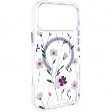 TPU+PC чохол Clear Garden with MagSafe для Apple iPhone 17 Pro (6.3")  Cherry Petal - 00000080898_2