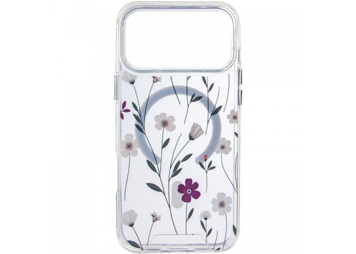 TPU+PC чохол Clear Garden with MagSafe для Apple iPhone 17 Pro (6.3
