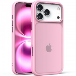 TPU+PC чохол Metal Buttons для Apple iPhone 17 Pro Max (6.9")  Рожевий / Pink - 00000081721_2