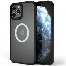 TPU+PC чохол Metal Buttons with MagSafe для Apple iPhone 12 Pro Max (6.7")  Чорний - 00000054123_2