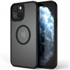 TPU+PC чохол Metal Buttons with MagSafe для Apple iPhone 13 (6.1")  Чорний - 00000054124_2