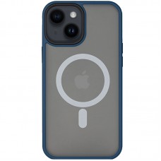 TPU+PC чохол Metal Buttons with MagSafe для Apple iPhone 14 Plus (6.7")  Синій - 00000055540_1