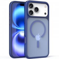 TPU+PC чохол Metal Buttons with MagSafe для Apple iPhone 17 Pro (6.3")  Синій / Navy Blue - 00000081724_3