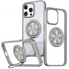 TPU+PC чохол Metal Ring with MagSafe для Apple iPhone 15 Pro Max (6.7")  Сірий - 00000073477_2