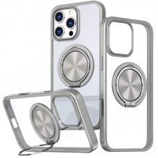TPU+PC чохол Metal Ring with MagSafe для Apple iPhone 16 Pro Max (6.9")  Сірий - 00000073480_2