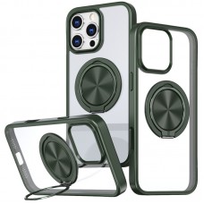 TPU+PC чохол Metal Ring with MagSafe для Apple iPhone 16 Pro Max (6.9")  Зелений - 00000073480_1