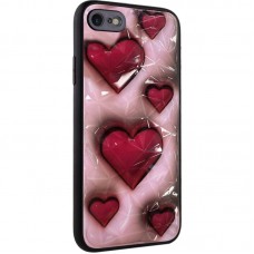 TPU+PC чохол Prisma Plushie для Apple iPhone 7 / 8 / SE (2020) (4.7")  Hearts - 00000076031_4