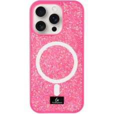 TPU чохол Bling World Rock Diamond with MagSafe для Apple iPhone 15 Pro (6.1")  Rose  - 00000075842_8