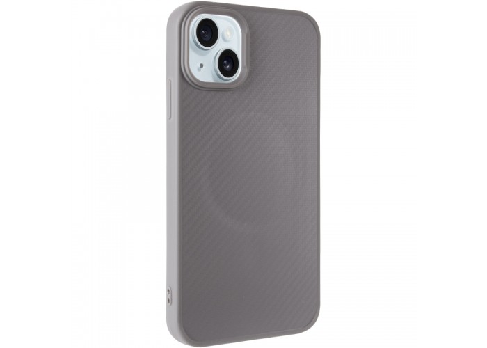 TPU чохол Carbon Protective with Magsafe для Apple iPhone 13 / 14 (6.1