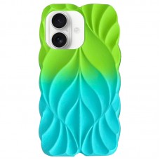 TPU чохол Leaf для Apple iPhone 16 (6.1")  Green / Aqua - 00000077611_1