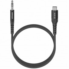 Аудіо кабель Aux Amaya AUX-02 (Type-C to AUX 3.5mm) (1m)  Black - 00000084645_1