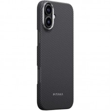 Чохол PC PITAKA with MagSafe для Apple iPhone 17 (6.3")  Black / Grey - 00000084961_1