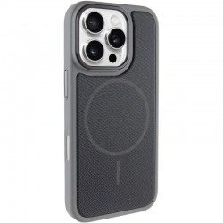 Чохол TPU TechWoven Hybrid with MagSafe для Apple iPhone 16 Pro Max (6.9")  Grey / Black - 00000084834_4