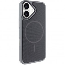 Чохол TPU TechWoven Hybrid with MagSafe для Apple iPhone 17 (6.3")  Grey / Black - 00000084835_4