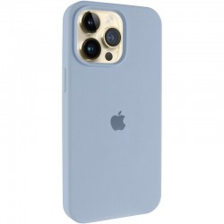 Чохол Silicone Case (AA) Logo with MagSafe для Apple iPhone 13 Pro Max (6.7")  Блакитний / Lilac Blue - 00000080637_4