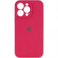Чохол Silicone Case Full Camera Protective (AA) для Apple iPhone 14 Pro (6.1")  Червоний / Rose Red - 00000057050_13