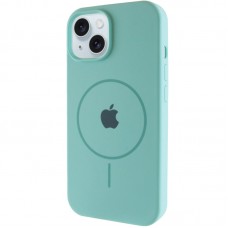 Чохол Silicone Case Full Protective (AA) with MagSafe для Apple iPhone 14 Plus (6.7")  Бірюзовий / Marine Green - 00000076432_4