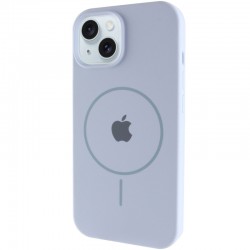 Чохол Silicone Case Full Protective (AA) with MagSafe для Apple iPhone 15 Plus (6.7")  Блакитний / Lilac Blue - 00000076436_6