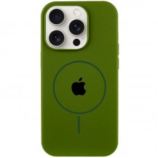 Чохол Silicone Case Full Protective (AA) with MagSafe для Apple iPhone 15 Pro (6.1")  Зелений / Dark Olive - 00000076435_9