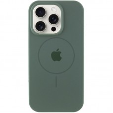 Чохол Silicone Case Full Protective (AA) with MagSafe для Apple iPhone 15 Pro (6.1")  Зелений / Pine green - 00000076435_10