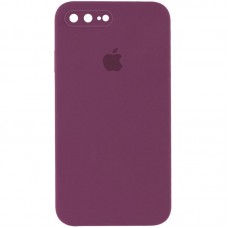 Чохол Silicone Case Square Full Camera Protective (AA) для Apple iPhone 7 plus/8 plus (5.5")  Бордовий / Maroon - 00000040230_2
