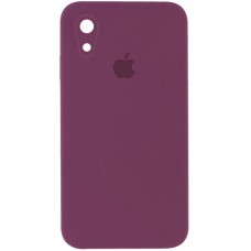 Чохол Silicone Case Square Full Camera Protective (AA) для Apple iPhone XR (6.1")  Бордовий / Maroon - 00000040233_2
