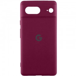 Чохол Silicone Cover Lakshmi Full Camera (AAA) with Logo для Google Pixel 8  Бордовий / Plum - 00000072123_1