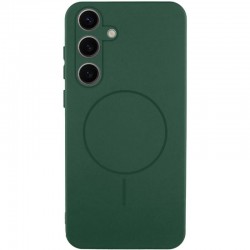 Чохол Silicone Cover Lakshmi Full Camera (AA) with MagFit для Samsung Galaxy S25 FE  Зелений / Dark green - 00000082446_2