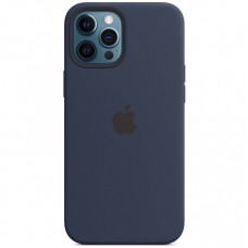 Чохол Silicone case (AAA) with Magsafe and Animation для Apple iPhone 12 Pro / 12 (6.1")  Синій / Deep navy - 00000042951_3