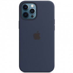 Чохол Silicone case (AAA) with Magsafe and Animation для Apple iPhone 12 Pro / 12 (6.1")  Синій / Deep navy - 00000042951_3