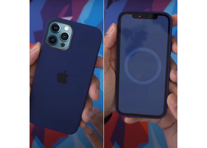 Чохол Silicone case (AAA) with Magsafe and Animation для Apple iPhone 12 Pro / 12 (6.1