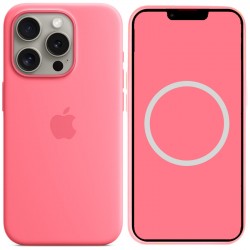 Чохол Silicone case (AAA) with Magsafe and Animation для Apple iPhone 15 Pro Max (6.7")  Рожевий / Pink - 00000067534_13