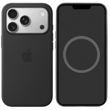 Чохол Silicone case (AAA) with Magsafe and Animation для Apple iPhone 17 Pro Max (6.9")  Black - 00000081570_9