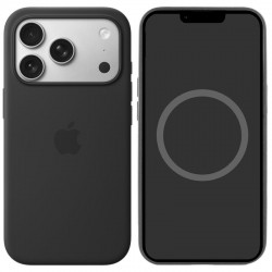 Чохол Silicone case (AAA) with Magsafe and Animation для Apple iPhone 17 Pro Max (6.9")  Black - 00000081570_9