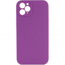 Чохол Silicone Case Square Full Camera Protective (AA) NOLOGO для Apple iPhone 11 Pro Max (6.5")  Фіолетовий / Grape - 00000072156_25