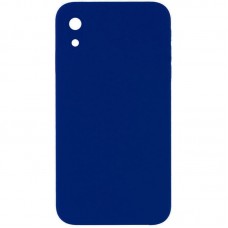 Чохол Silicone Case Square Full Camera Protective (AA) NOLOGO для Apple iPhone XR (6.1")  Синій / Deep navy - 00000072153_22