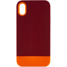 Чохол TPU+PC Bichromatic для Apple iPhone XR (6.1")  Brown burgundy / Orange - 00000054815_6