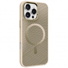 Чохол TPU+PC Carbon Mirage with MagSafe для Apple iPhone 16 Pro Max (6.9")  Antique White - 00000078113_1