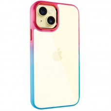 Чохол TPU+PC Fresh sip series для Apple iPhone 13 (6.1")  Бірюзовий / Рожевий - 00000055233_3