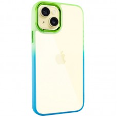 Чохол TPU+PC Fresh sip series для Apple iPhone 14 (6.1")  Бірюзовий / Лимонний - 00000055598_1