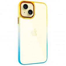 Чохол TPU+PC Fresh sip series для Apple iPhone 14 (6.1")  Бірюзовий / Помаранчевий - 00000055598_2