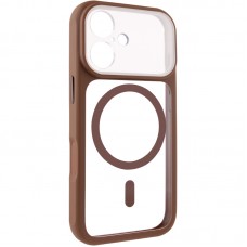 Чохол TPU+PC GETMAN Moon Clear with MagSafe для Apple iPhone 17 (6.3")  Brown - 00000084775_3