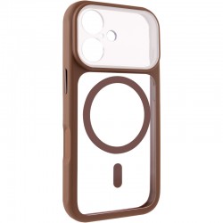 Чохол TPU+PC GETMAN Moon Clear with MagSafe для Apple iPhone 17 (6.3")  Brown - 00000084775_3