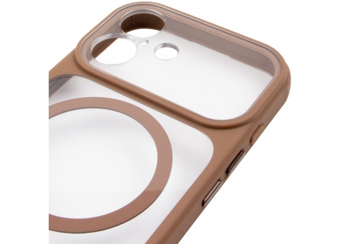 Чохол TPU+PC GETMAN Moon Clear with MagSafe для Apple iPhone 17 (6.3