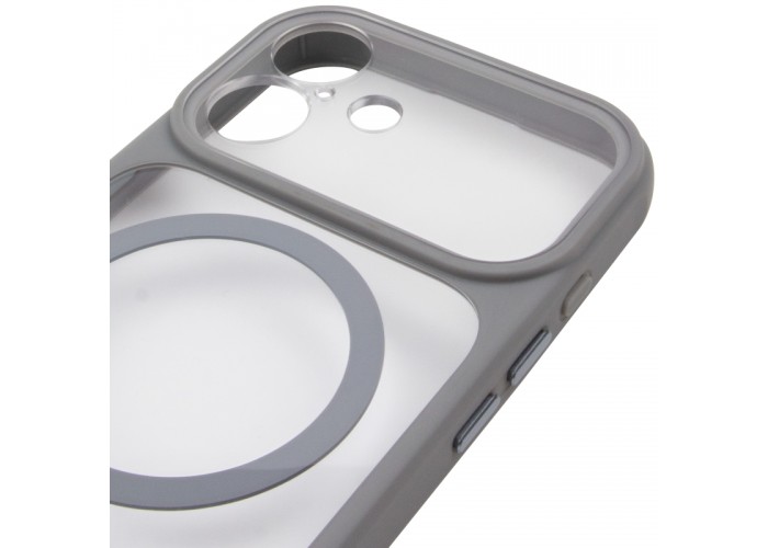 Чохол TPU+PC GETMAN Moon Clear with MagSafe для Apple iPhone 17 (6.3
