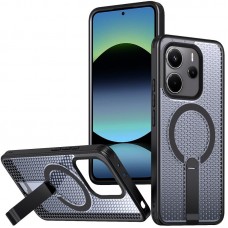 Чохол TPU Breeze with MagSafe stand для Xiaomi Redmi Note 14 4G (Europe version)  Black - 00000083532_1